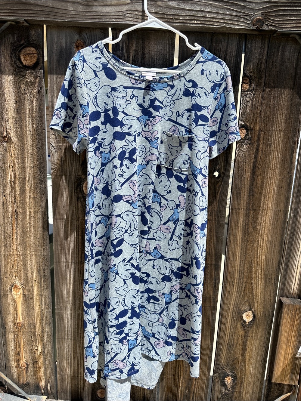 LuLaRoe Disney Blue Mickey Print Midi Dress - so comfy! Classic!